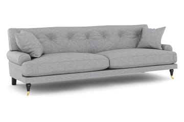 Andrew Sofagruppe 3-seter + 2-seter Sofa + Lenestol + Fotskammel i Stoff - Grå - Møbler - Sofaer - Sofagrupper - Howard sofagruppe