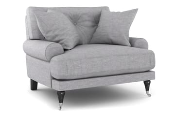 Andrew Sofagruppe 3-seter + 2-seter Sofa + Lenestol + Fotskammel i Stoff - Grå - Møbler - Sofaer - Sofagrupper - Howard sofagruppe
