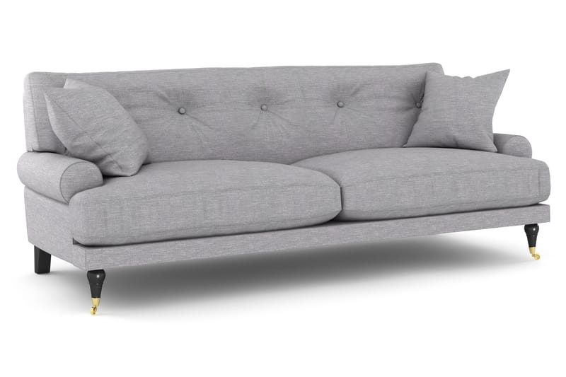 Andrew Sofagruppe 3-seter + 2-seter Sofa + Lenestol + Fotskammel i Stoff - Grå - Møbler - Sofaer - Sofagrupper - Howard sofagruppe