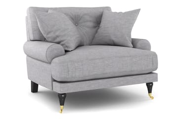 Andrew Sofagruppe 3-seter + 2-seter Sofa + Lenestol + Fotskammel i Stoff - Grå - Møbler - Sofaer - Sofagrupper - Howard sofagruppe