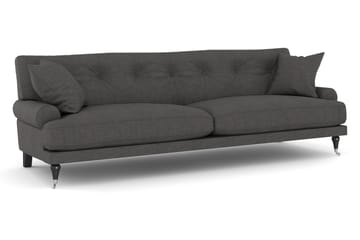 Andrew Sofagruppe 3-seter + 2-seter Sofa + Lenestol + Fotskammel i Stoff - Mørk grå - Møbler - Sofaer - Sofagrupper - Howard sofagruppe