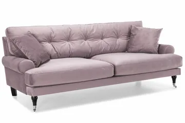 Andrew Sofagruppe 3-seter + 2-seter Sofa + Lenestol + Fotskammel i Fløyel - Lilla - Møbler - Sofaer - Sofagrupper - Howard sofagruppe