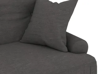 Andrew Sofagruppe 3-seter + 2-seter Sofa + Lenestol + Fotskammel i Fløyel - Mørk grå - Møbler - Sofaer - Sofagrupper - Howard sofagruppe