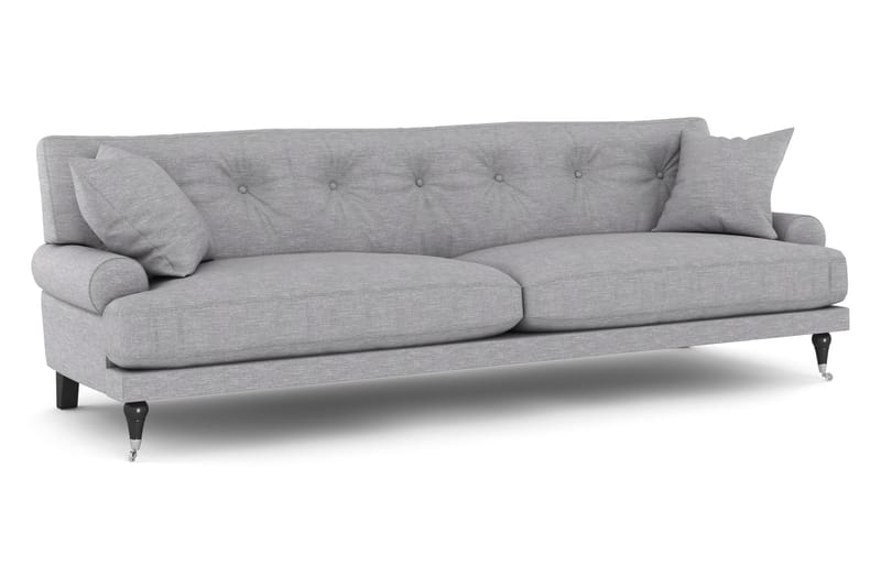 Andrew Sofagruppe 3-seter Sofa + Lenestol + Fotskammel i Stoff - Grå - Møbler - Sofaer - Sofagrupper - Howard sofagruppe