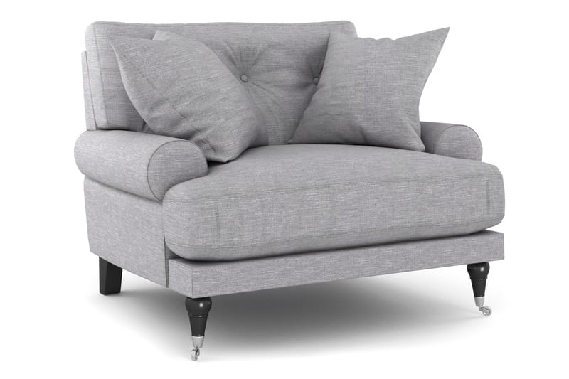 Andrew Sofagruppe 3-seter Sofa + Lenestol + Fotskammel i Stoff - Grå - Møbler - Sofaer - Sofagrupper - Howard sofagruppe