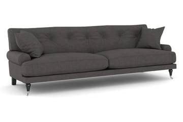 Andrew Sofagruppe 3-seter Sofa + Lenestol + Fotskammel i Stoff - Mørk grå - Møbler - Sofaer - Sofagrupper - Howard sofagruppe