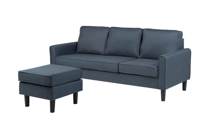 Avesta Sofa 2-4 Sete Med Fotskammel - Grå - Møbler - Sofaer - Sofaer med sjeselong - 3 seters sofa med divan