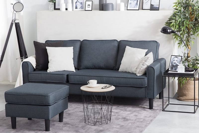 Avesta Sofa 2-4 Sete Med Fotskammel - Grå - Møbler - Sofaer - Sofaer med sjeselong - 3 seters sofa med divan
