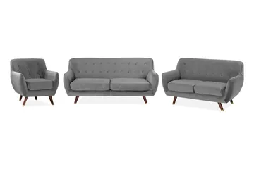Bodo Sofagruppe 2-seter + 3-seter + Lenestol - Tre / Natur - Møbler - Sofaer - Sofagrupper