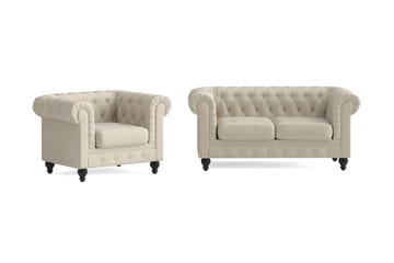Chesterfield Lyx Sofagruppe 2-seter+Lenestol