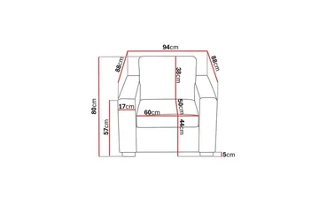 Crazy Sofagruppe 2-seter Sofa + Lenestol i Stoff - Mørk grå - Møbler - Sofaer - Sofagrupper