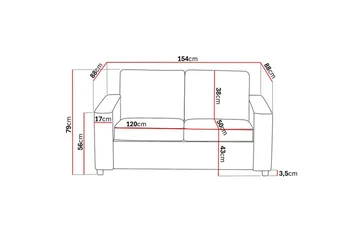 Crazy Sofagruppe 2-seters Sofa + Lenestol i Stoff - Antrasitt - Møbler - Sofaer - Sofagrupper