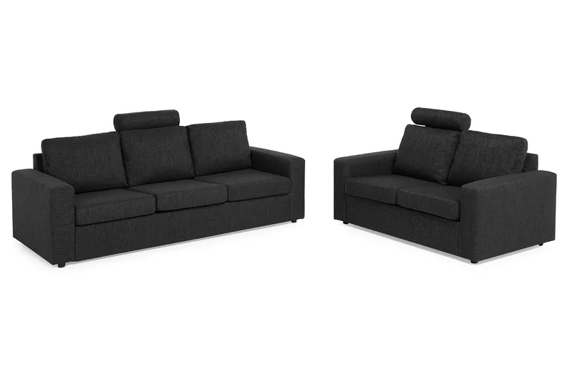 Crazy Sofagruppe 3-seters + 2-seters Stoffsofa - Antrasitt - Møbler - Sofaer - Sofagrupper
