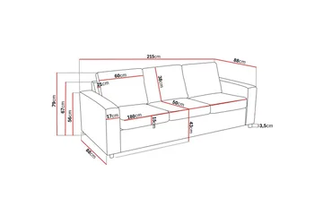 Crazy Sofagruppe 3-seters Sofa + Lenestol i Stoff - Antrasitt - Møbler - Sofaer - Sofagrupper