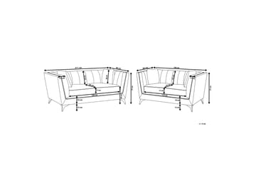 Gaula Sofagruppe 2-seter + 3-seter - Blå - Møbler - Sofaer - Sofagrupper