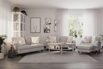 Howard Classic Sofagruppe 2-seters + 2-seters Stoffsofa - Grå - Møbler - Sofaer - Sofagrupper - Howard sofagruppe