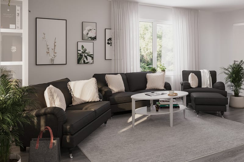 Howard Classic Sofagruppe 2-seters + 2-seters Stoffsofa - Mørk grå - Møbler - Sofaer - Sofagrupper - Howard sofagruppe