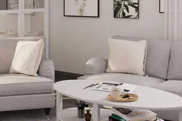 Howard Classic Sofagruppe 2-seters + Liten 2-seters Sofa + Lenestol + Fotskammel i Stoff - Grå - Møbler - Sofaer - Sofagrupper - Howard sofagruppe