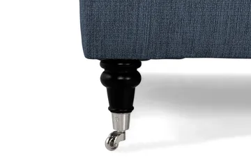 Howard Classic Sofagruppe 2-seters Buet Sofa + Lenestol + Fotskammel i Stoff - Blå - Møbler - Sofaer - Sofagrupper - Chesterfield sofagruppe