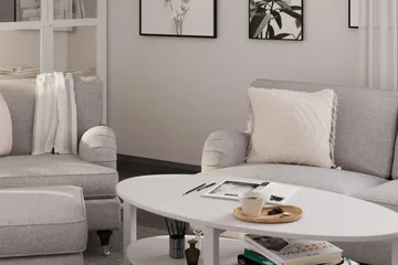 Howard Classic Sofagruppe 2-seters Svingt Sofa + Lenestol + Fotskammel i Stoff - Grå - Møbler - Sofaer - Sofagrupper - Howard sofagruppe