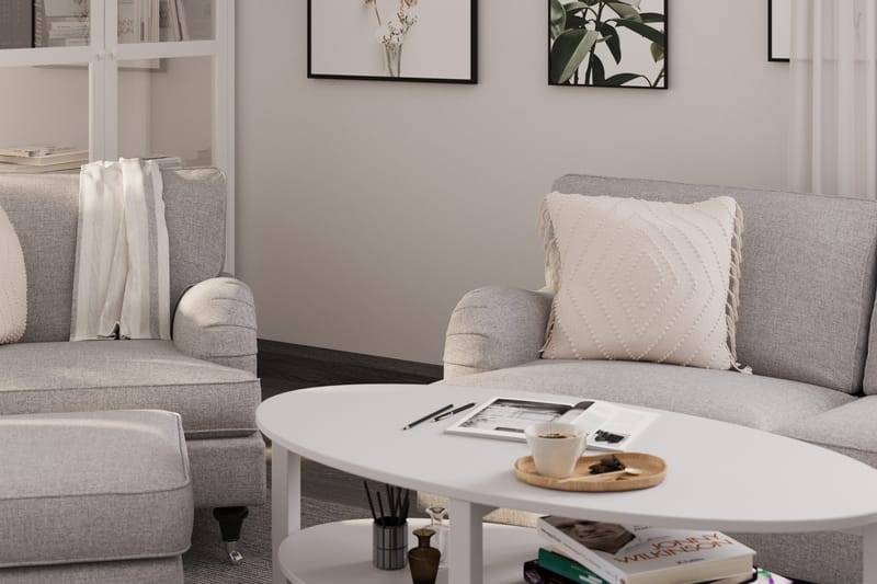 Howard Classic Sofagruppe 2-seters Svingt Sofa + Lenestol + Fotskammel i Stoff - Grå - Møbler - Sofaer - Sofagrupper - Howard sofagruppe