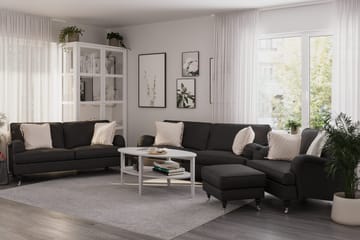 Howard Classic Sofagruppe 3-seters + 2-seters Sofa + Lenestol i Stoff - Mørk grå - Møbler - Sofaer - Sofagrupper - Howard sofagruppe