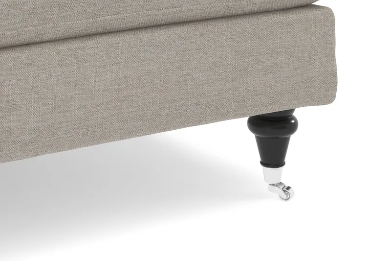 Howard Classic Sofagruppe 3-seters + 2-seters Sofa + Lenestol + Fotskammel i Stoff - Beige - Møbler - Sofaer - Sofagrupper - Howard sofagruppe