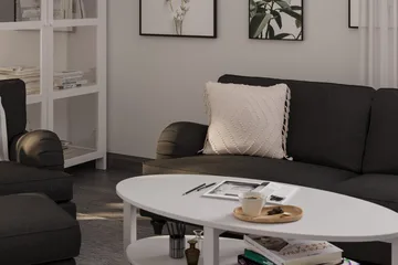 Howard Classic Sofagruppe 3-seters Sofa + Lenestol + Fotskammel i Stoff - Mørk grå - Møbler - Sofaer - Sofagrupper - Howard sofagruppe