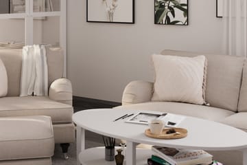Howard Classic Sofagruppe 3-seters Sofa + Lenestol i Stoff - Beige - Møbler - Sofaer - Sofagrupper - Howard sofagruppe