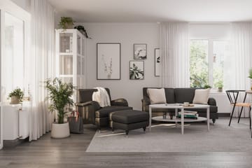 Howard Classic Sofagruppe 3-seters Sofa + Lenestol i Stoff - Mørk grå - Møbler - Sofaer - Sofagrupper - Howard sofagruppe
