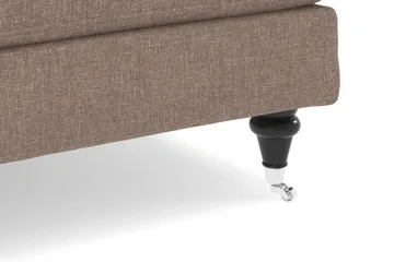 Howard Classic Sofagruppe 3-seters Sofa + Lenestol + Fotskammel i Stoff - Mørk beige - Møbler - Sofaer - Sofagrupper - Howard sofagruppe
