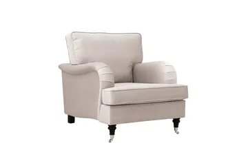 Howard Classic sofagruppe 3-seters sofa og lenestol i fløyel - Beige - Møbler - Sofaer - Sofagrupper - Howard sofagruppe