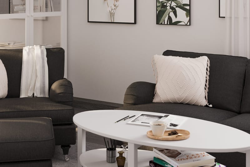 Howard Classic sofagruppe med 2-seters sofa + lenestol i stoff - Mørkegrå - Møbler - Sofaer - Sofagrupper - Howard sofagruppe