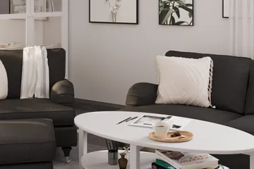 Howard Classic sofagruppe med 3-seters sofa + lenestol i stoff - Mørkegrå - Møbler - Sofaer - Sofagrupper - Howard sofagruppe