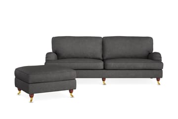 Howard Lyx 4-seters Stoffsofa + Fotskammel - Mørk grå - Møbler - Sofaer - Sofagrupper - Howard sofagruppe