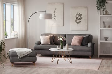 Howard Lyx 4-seters Stoffsofa + Fotskammel - Mørk grå - Møbler - Sofaer - Sofagrupper - Howard sofagruppe