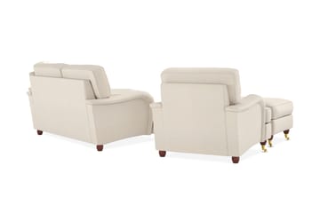 Howard Lyx Sofagruppe 2-seters Sofa + Divanstol + Lenestol + Fotskammel i Stoff - Beige - Møbler - Sofaer - Sofagrupper - Howard sofagruppe