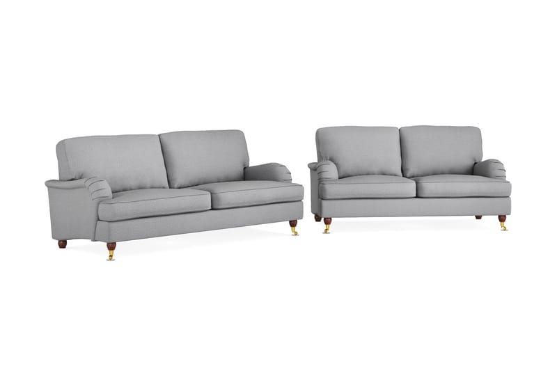 Howard Lyx Sofagruppe 3-seters + 2-seters Stoffsofa - Lys grå - Møbler - Sofaer - Sofagrupper - Howard sofagruppe