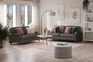 Howard Lyx Sofagruppe 3-seters + 2-seters Stoffsofa - Mørk grå - Møbler - Sofaer - Sofagrupper - Howard sofagruppe