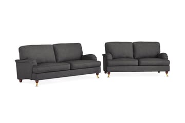 Howard Lyx Sofagruppe 3-seters + 2-seters Stoffsofa - Mørk grå - Møbler - Sofaer - Sofagrupper - Howard sofagruppe
