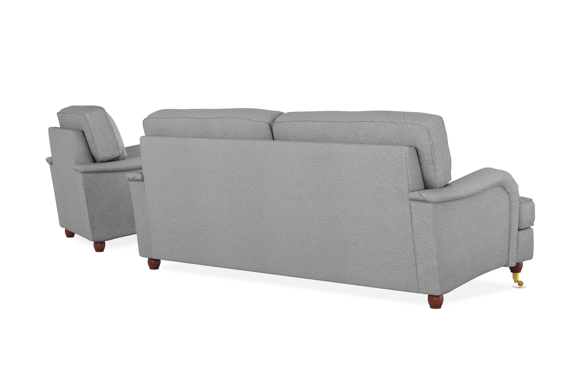 Howard Lyx Sofagruppe 3-seters Sofa + Divanstol i Stoff - Lys grå - Møbler - Sofaer - Sofagrupper - Howard sofagruppe