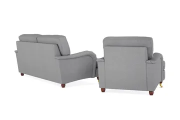 Howard Lyx Sofagruppe 3-seters Sofa + Lenestol i Stoff - Lys grå - Møbler - Sofaer - Sofagrupper - Howard sofagruppe