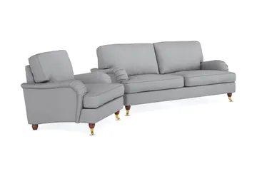 Howard Lyx Sofagruppe 3-seters Sofa + Lenestol i Stoff - Lys grå - Møbler - Sofaer - Sofagrupper - Howard sofagruppe