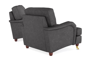 Howard Lyx Sofagruppe 3-seters Sofa + Lenestol i Stoff - Mørk grå - Møbler - Sofaer - Sofagrupper - Howard sofagruppe