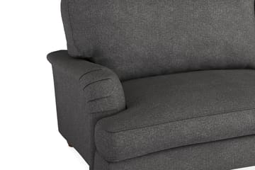 Howard Lyx Sofagruppe 3-seters Svingt Sofa + Divanstol + Lenestol + Fotskammel i Stoff - Mørk grå - Møbler - Sofaer - Sofagrupper - Howard sofagruppe