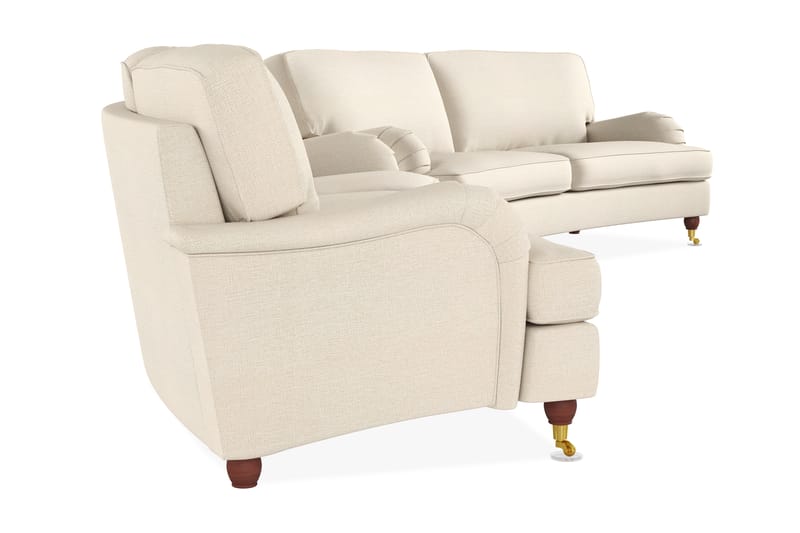Howard Lyx Sofagruppe 4-seter + 3-seter Bøyd Stoffsofa - Beige - Møbler - Sofaer - Sofagrupper - Howard sofagruppe