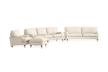 Howard Lyx Sofagruppe 4-seter + 3-seter Bøyd Stoffsofa - Beige - Møbler - Sofaer - Sofagrupper - Howard sofagruppe