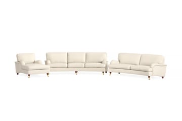 Howard Lyx Sofagruppe 4-seter + 3-seter Bøyd Stoffsofa - Beige - Møbler - Sofaer - Sofagrupper - Howard sofagruppe