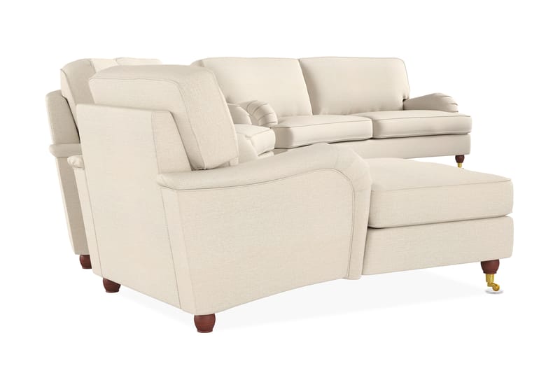 Howard Lyx Sofagruppe 4-seter + 3-seter Bøyd Stoffsofa - Beige - Møbler - Sofaer - Sofagrupper - Howard sofagruppe