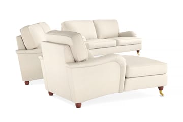Howard Lyx Sofagruppe 4-seters + 3-seters Sofa + Divanstol i Stoff - Beige - Møbler - Sofaer - Sofagrupper - Howard sofagruppe